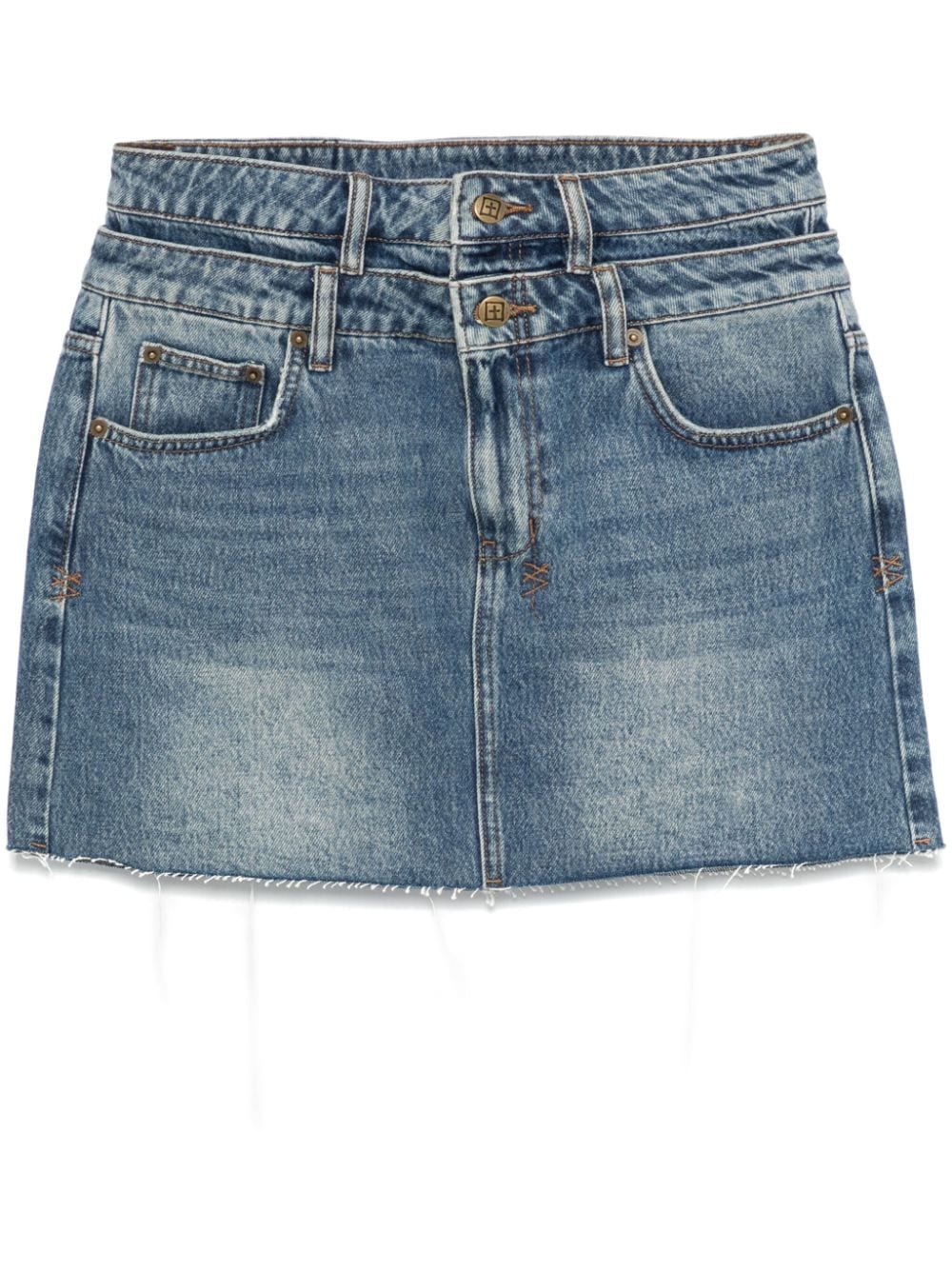 Ksubi Model Mini Rework Aged mini skirt - Blue von Ksubi