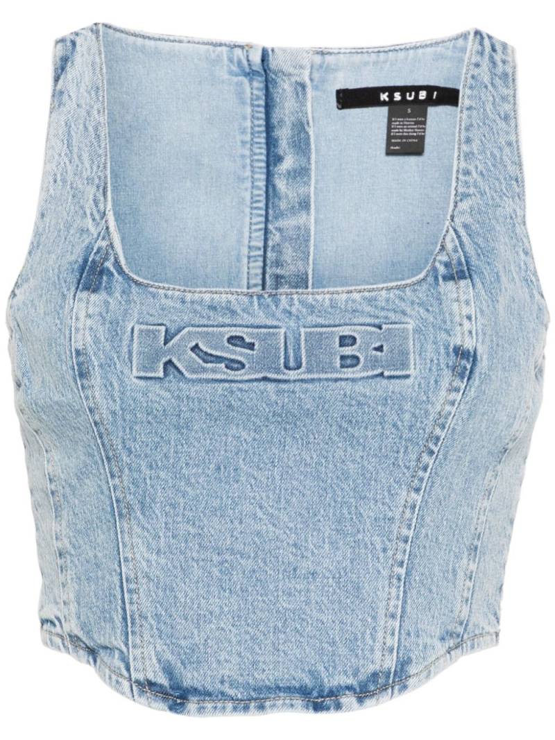 Ksubi Obscura Bustier Authentik denim top - Blue von Ksubi