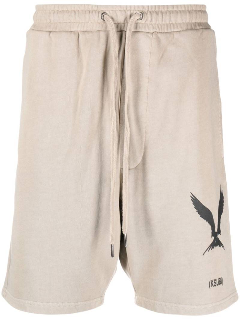 Ksubi graphic-print cotton shorts - Neutrals von Ksubi