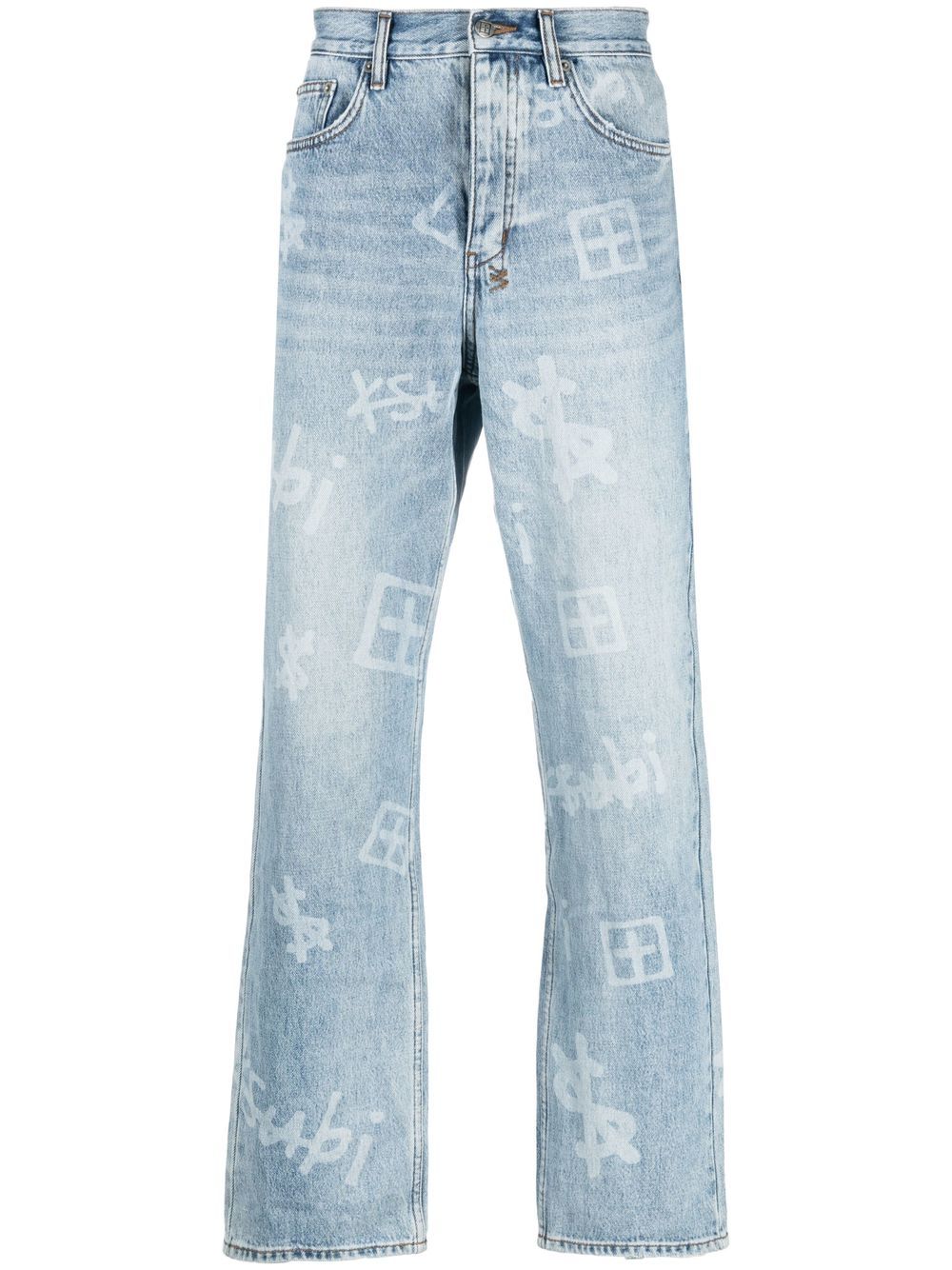 Ksubi graphic-print straight-leg jeans - Blue von Ksubi