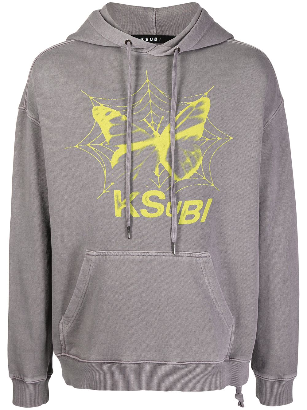 Ksubi logo-print cotton hoodie - Neutrals von Ksubi