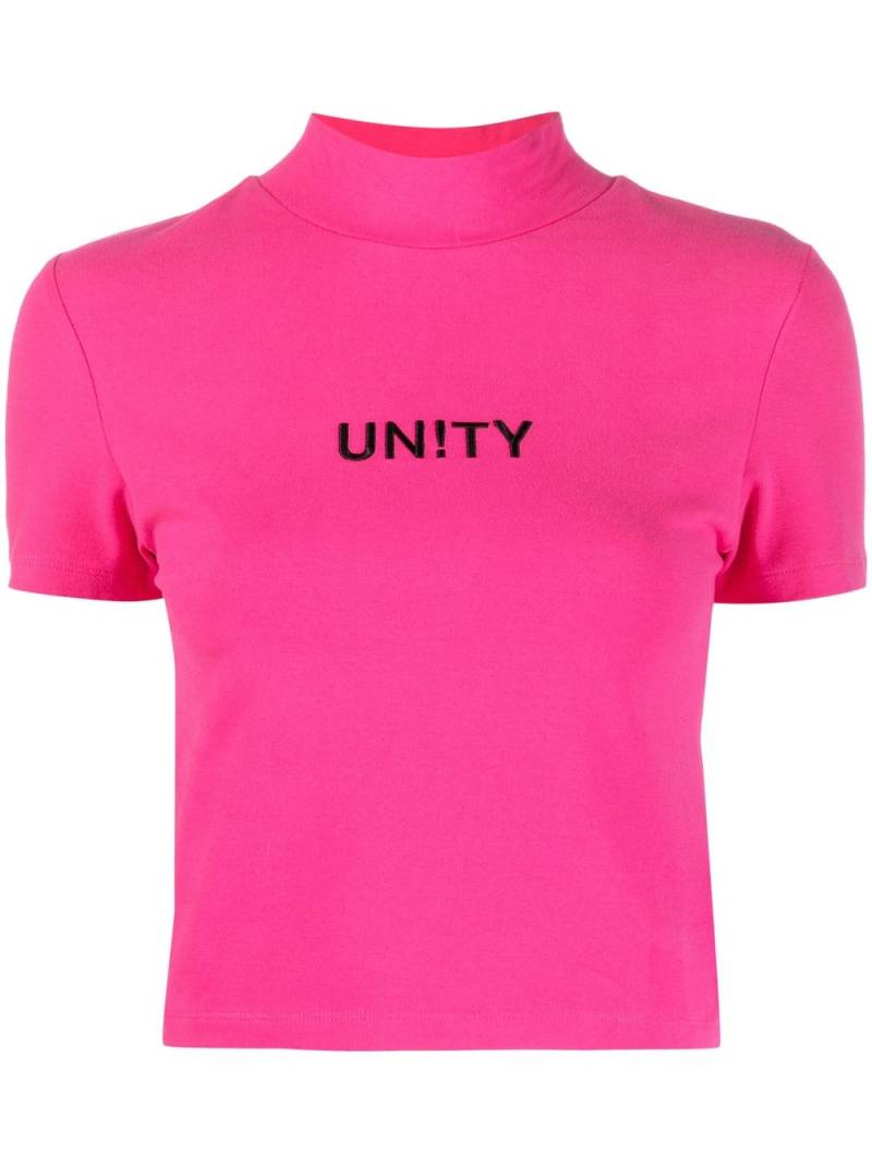 Ksubi logo-print high-neck T-shirt - Pink von Ksubi