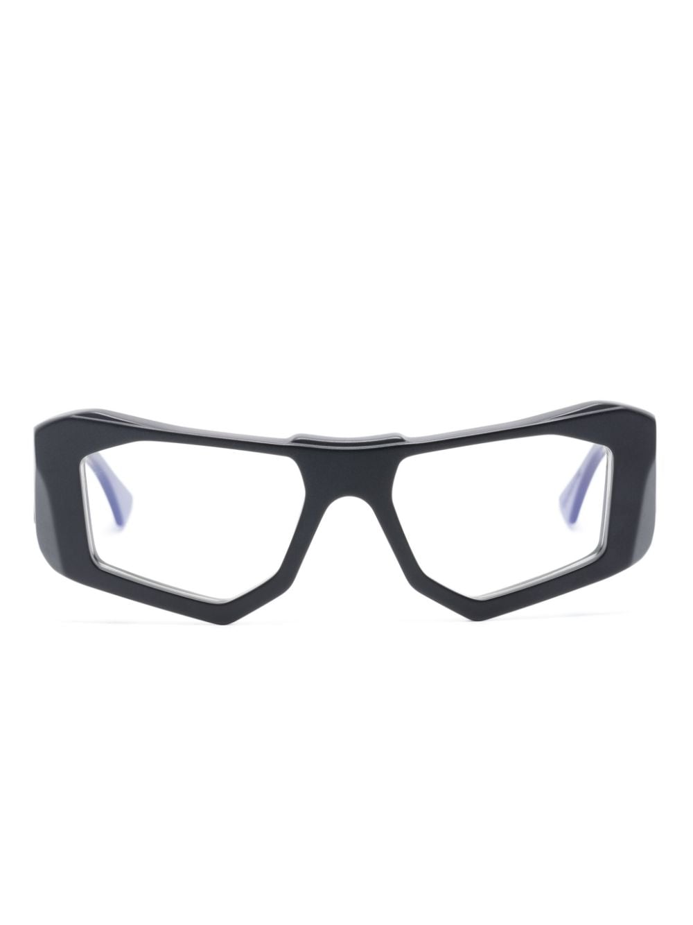 Kuboraum F6 rectangle-frame glasses - Black von Kuboraum