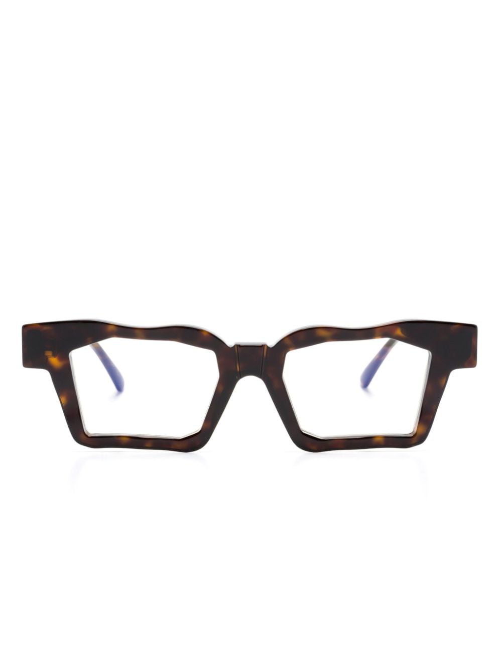 Kuboraum G1 rectangle-frame glasses - Brown von Kuboraum