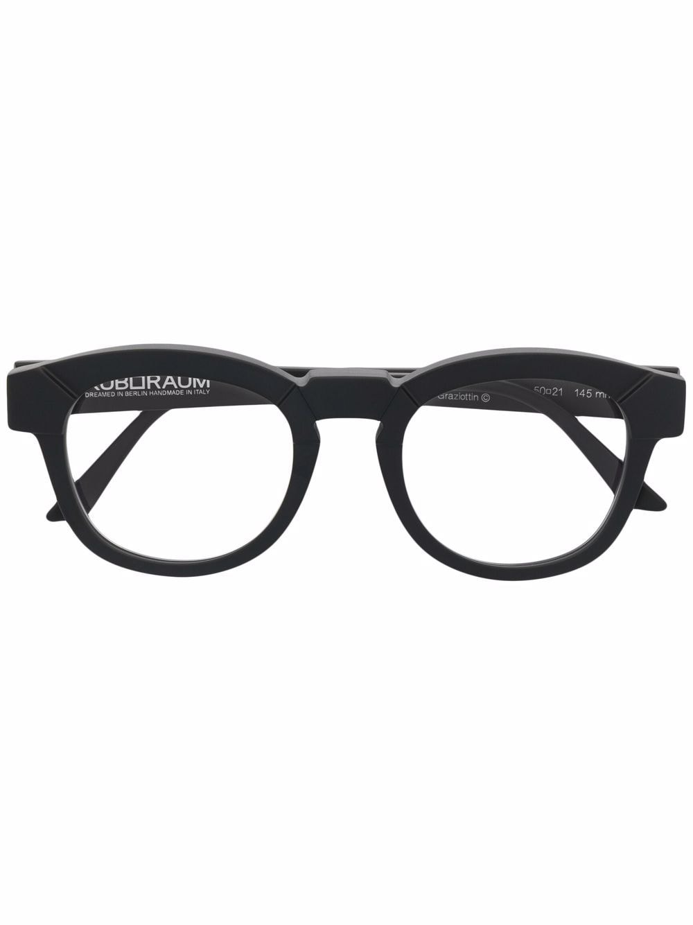 Kuboraum K16 round-frame glasses - Black von Kuboraum