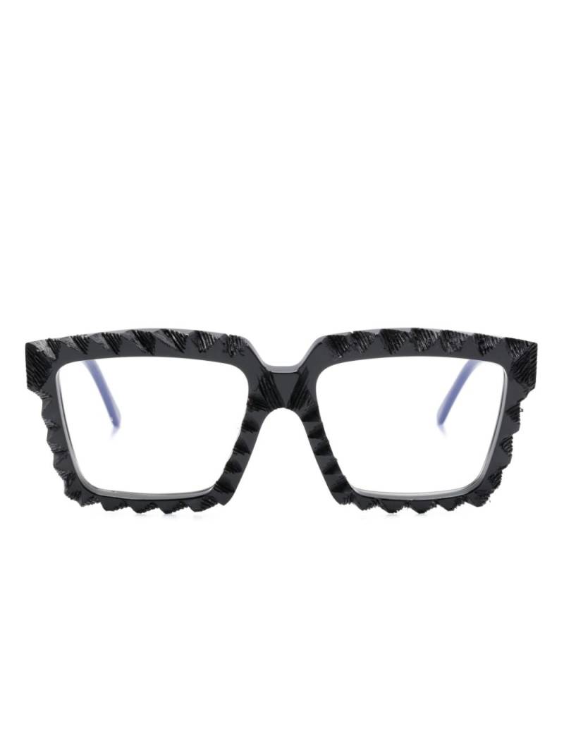 Kuboraum K26 rectangle-frame glasses - Black von Kuboraum