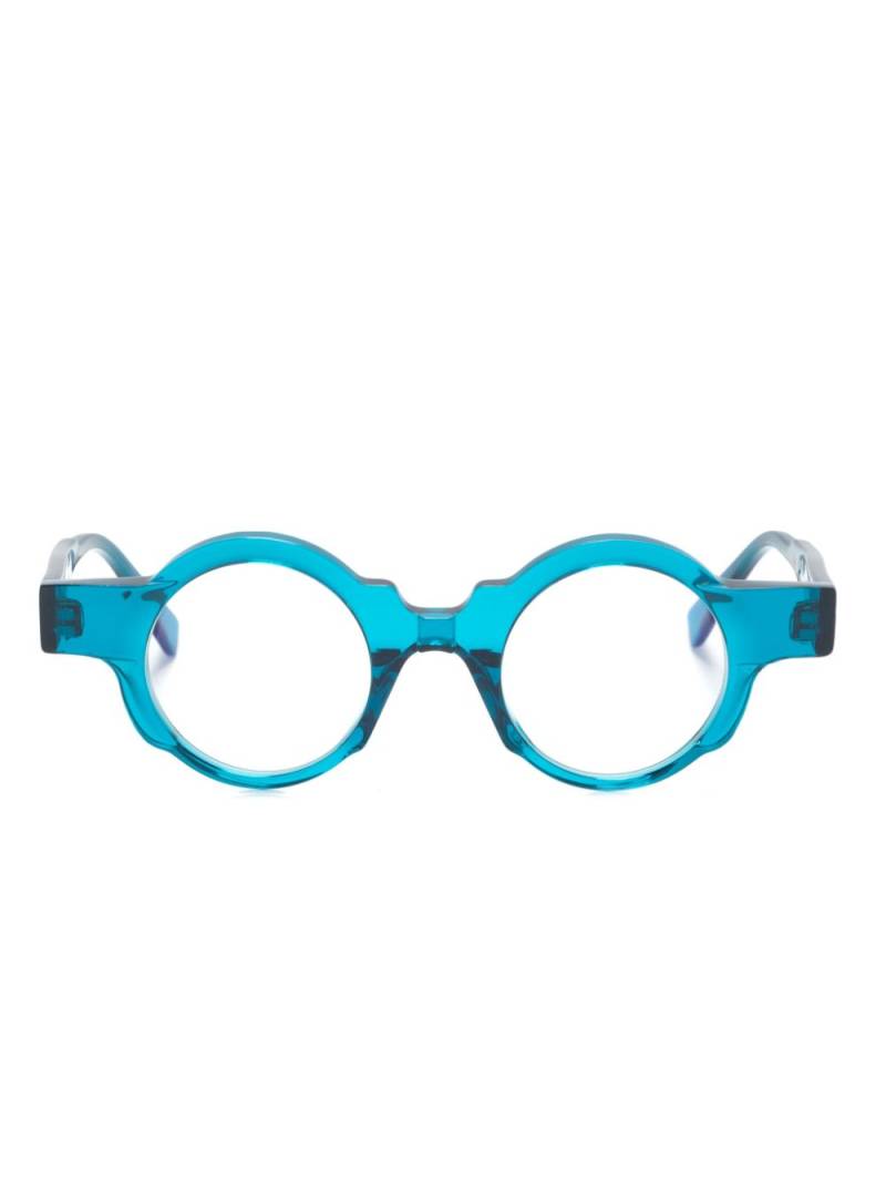 Kuboraum K32 round-frame glasses - Blue von Kuboraum