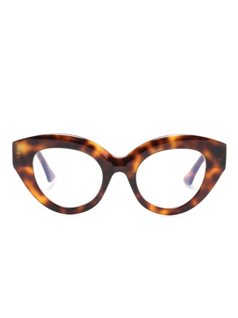 Kuboraum K35 cat-eye frame glasses - Brown von Kuboraum