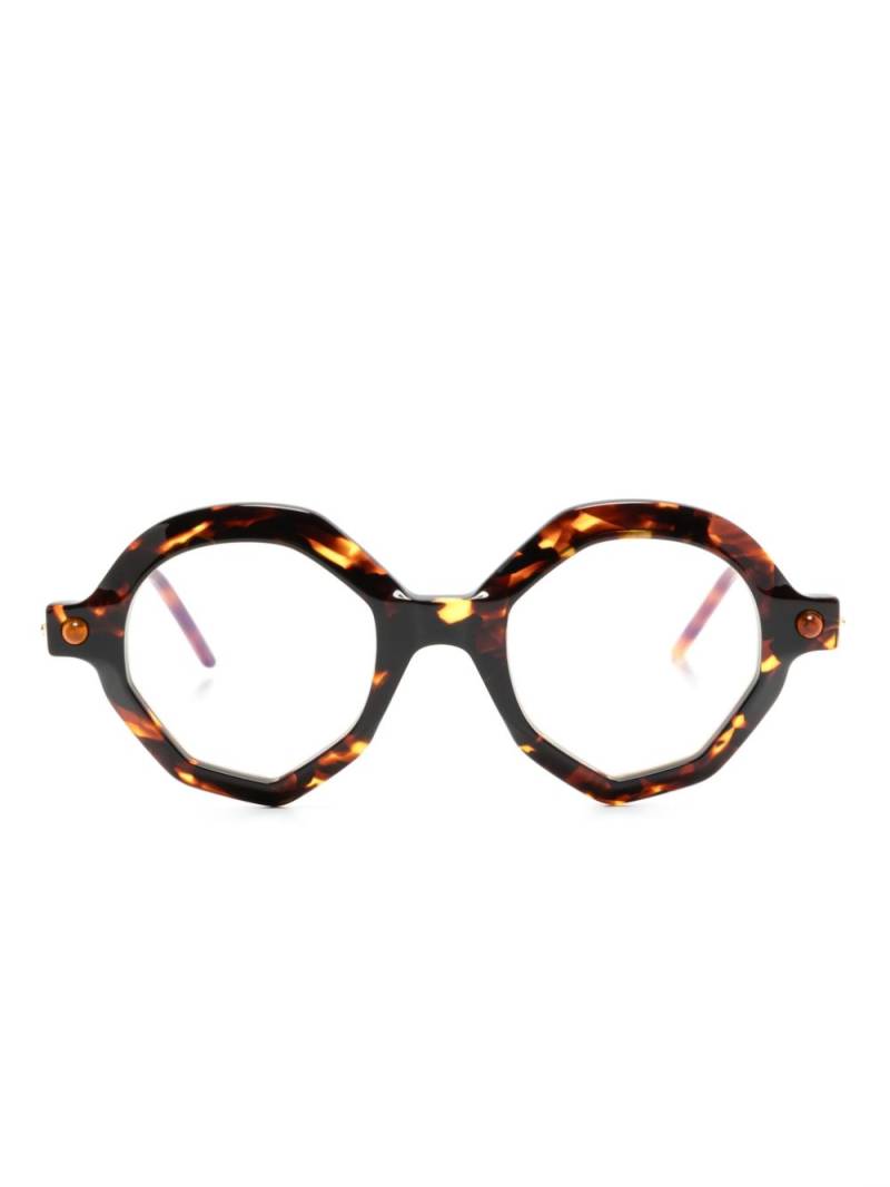 Kuboraum P18 geometric-frame glasses - Black von Kuboraum