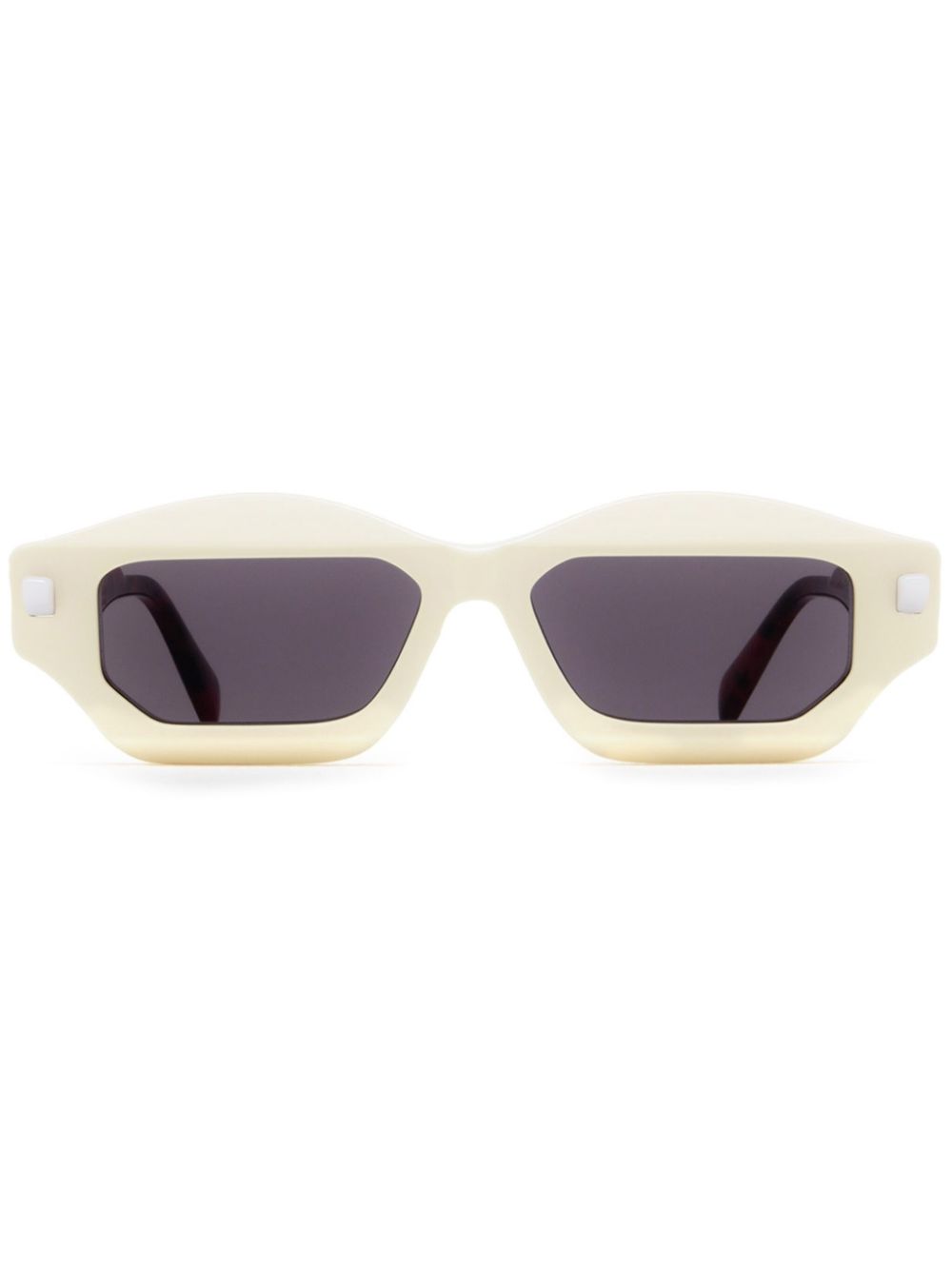 Kuboraum angular slim-frame sunglasses - White von Kuboraum