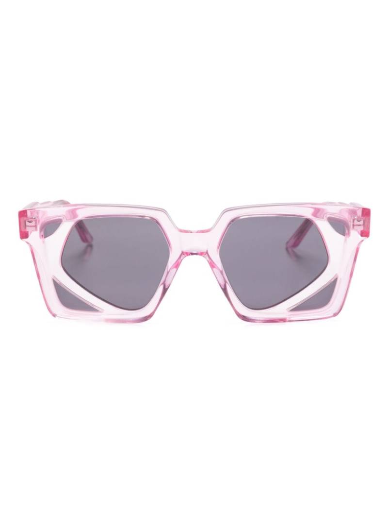 Kuboraum T6 square-frame tinted sunglasses - Pink von Kuboraum