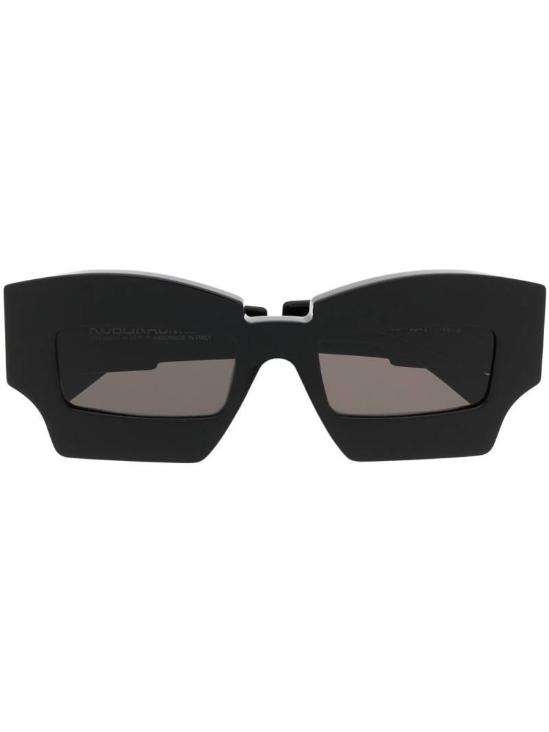 Kuboraum X6 geometric-frame sunglasses - Black von Kuboraum