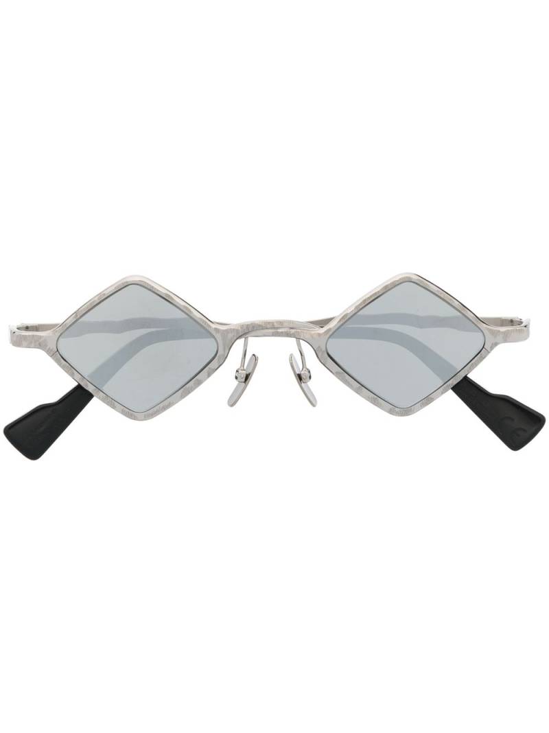 Kuboraum diamond-frame tinted sunglasses - Silver von Kuboraum