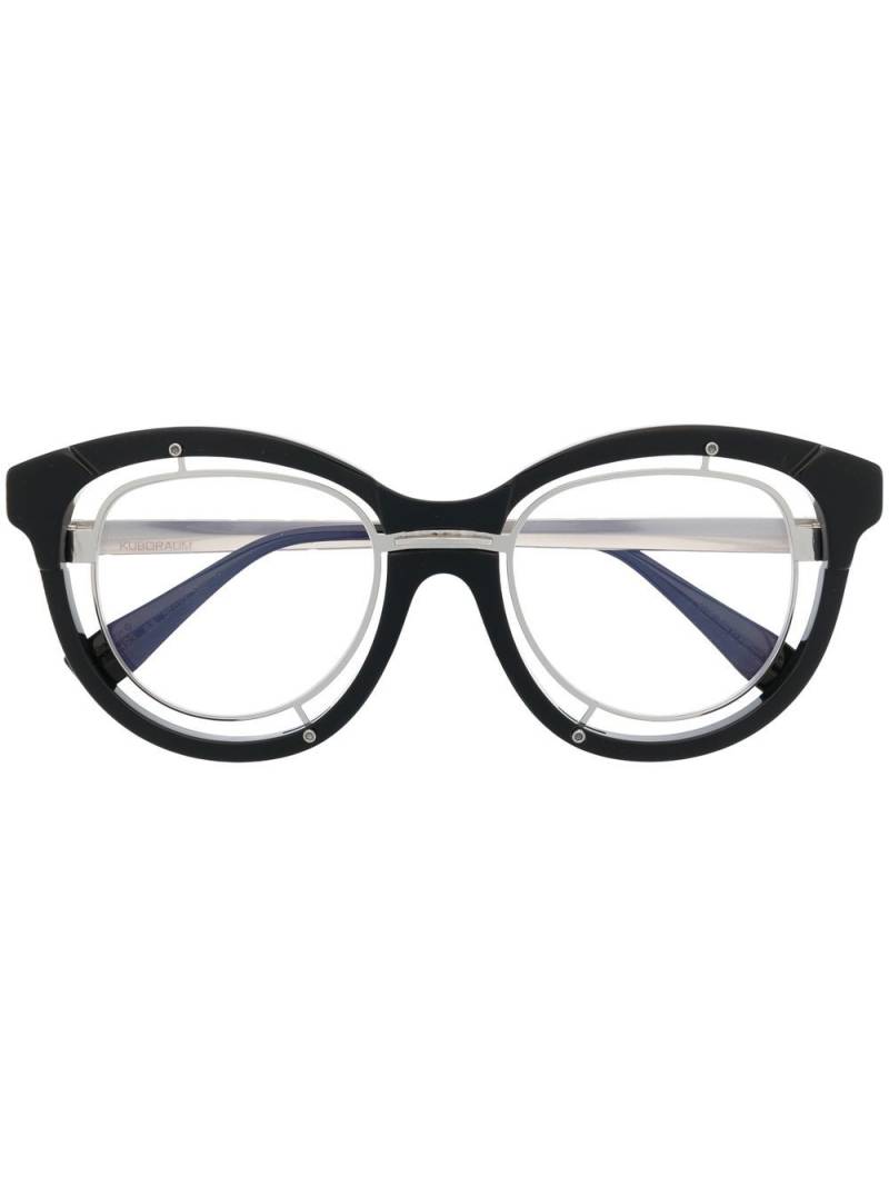 Kuboraum metallic-frame glasses - Black von Kuboraum