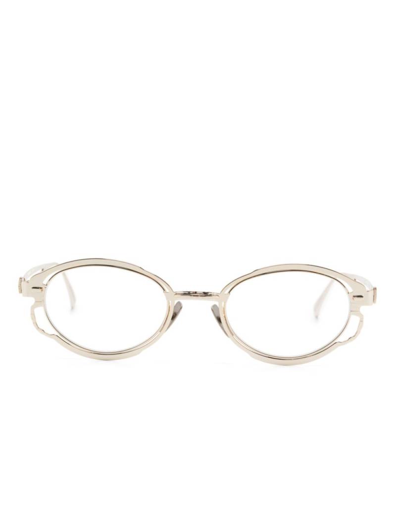 Kuboraum oval-frame glasses - Gold von Kuboraum