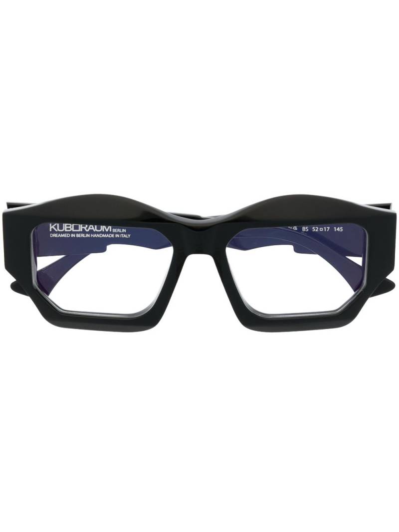 Kuboraum oversize square-frame glasses - Black von Kuboraum