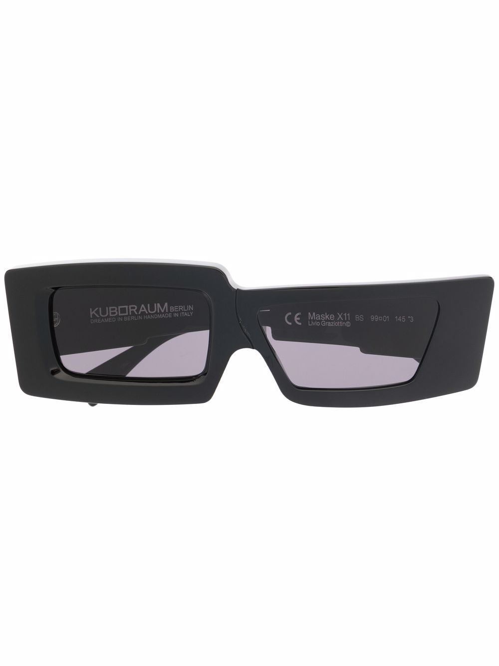 Kuboraum rectangle-frame sunglasses - Black von Kuboraum