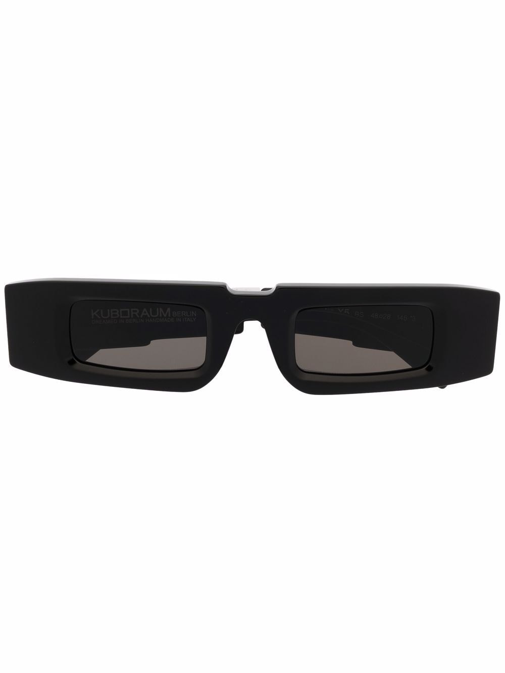 Kuboraum rectangular-frame sunglasses - Black von Kuboraum