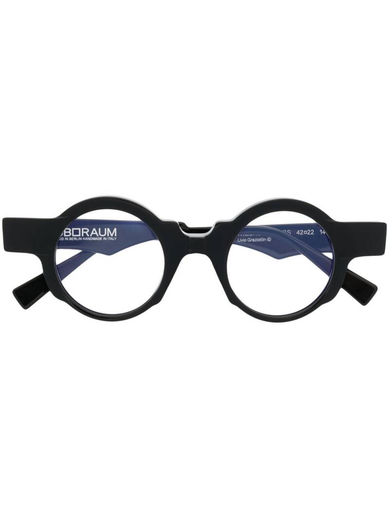 Kuboraum round-frame glasses - Black von Kuboraum