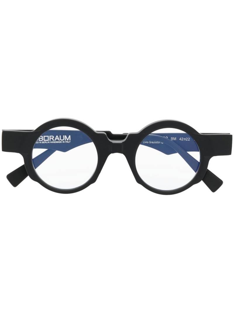 Kuboraum round-frame optical glasses - Black von Kuboraum