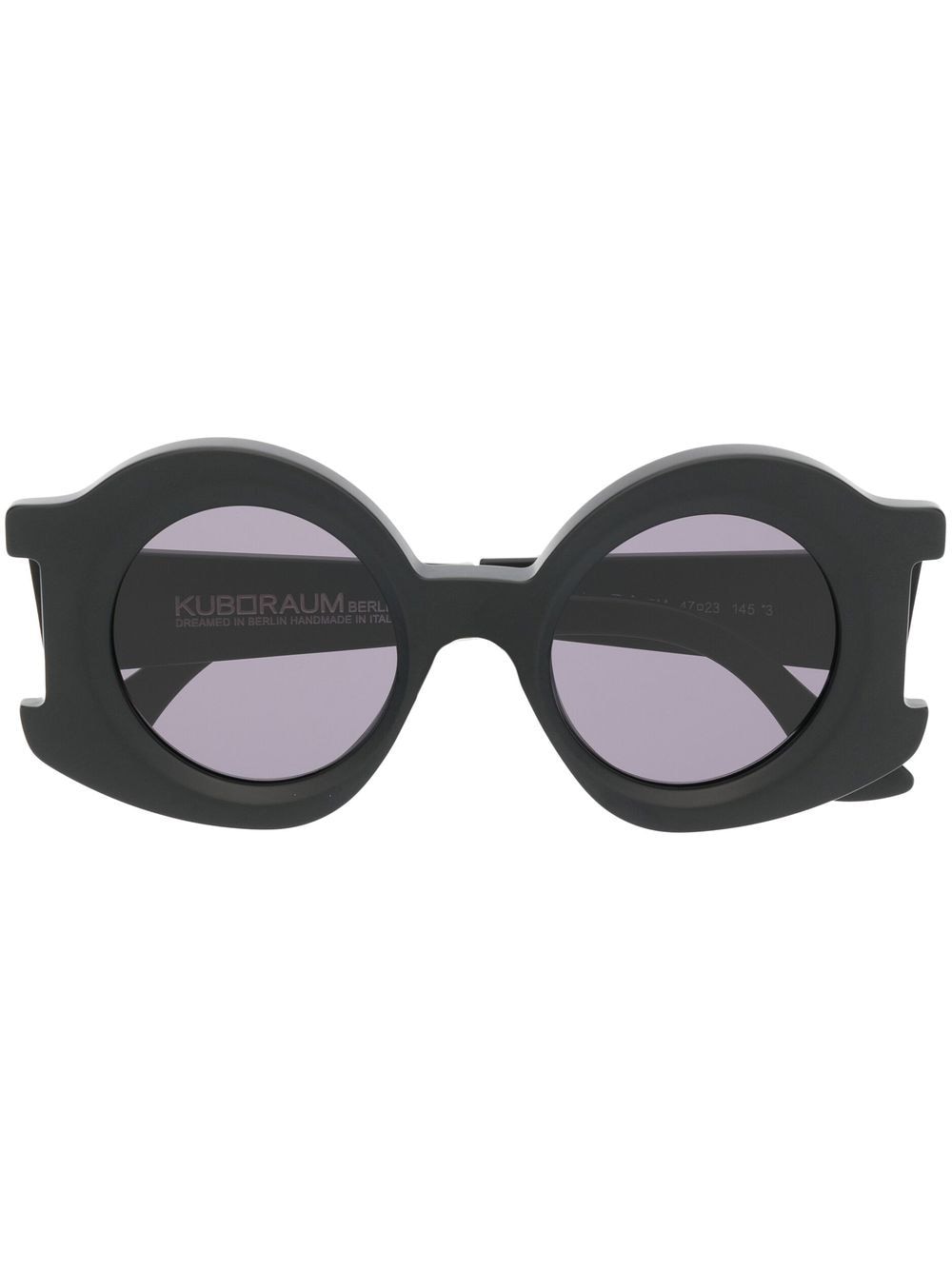 Kuboraum round-frame sunglasses - Black von Kuboraum