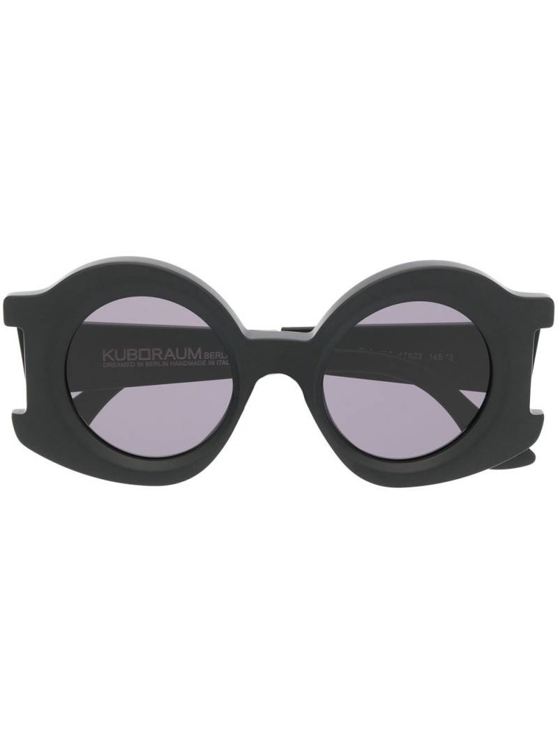 Kuboraum round-frame sunglasses - Black von Kuboraum