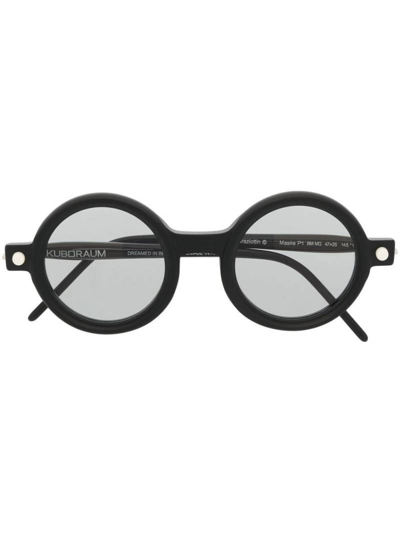 Kuboraum round-frame sunglasses - Black von Kuboraum