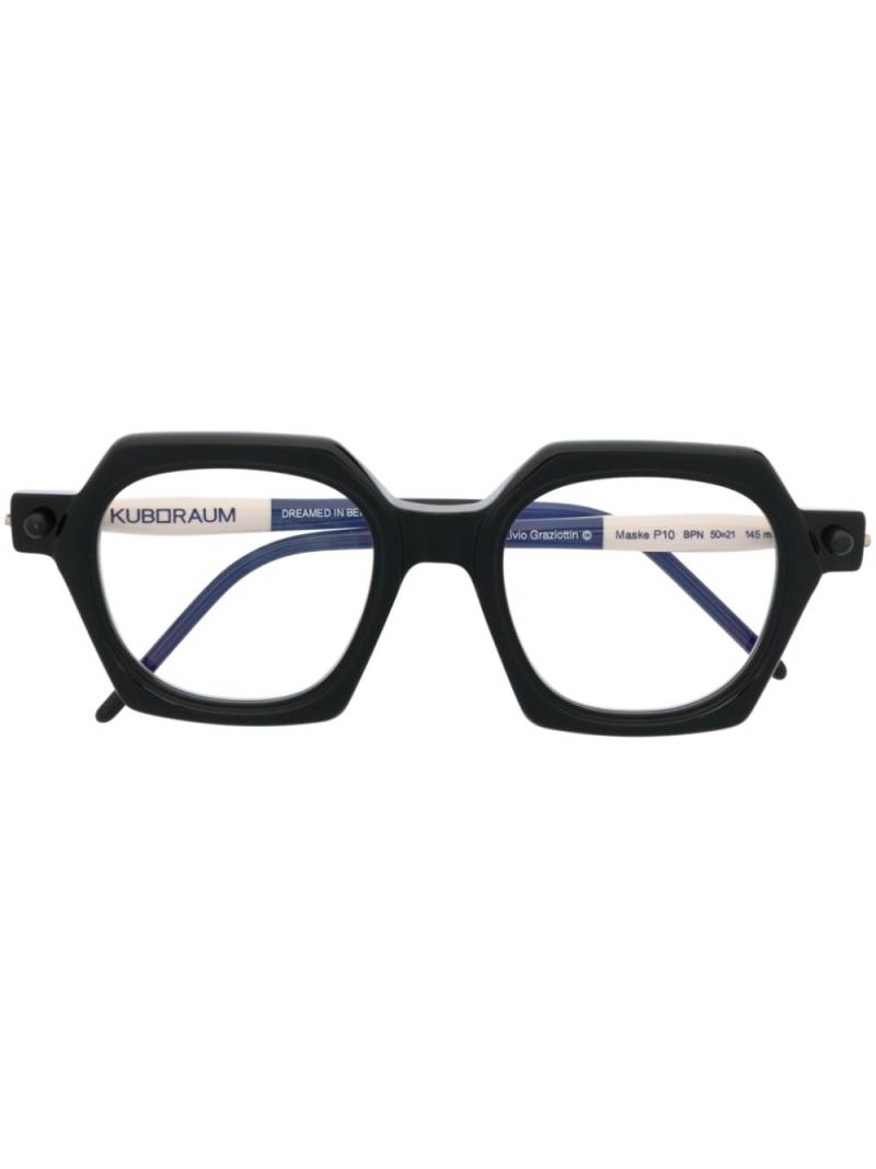 Kuboraum square-frame glasses - Black von Kuboraum