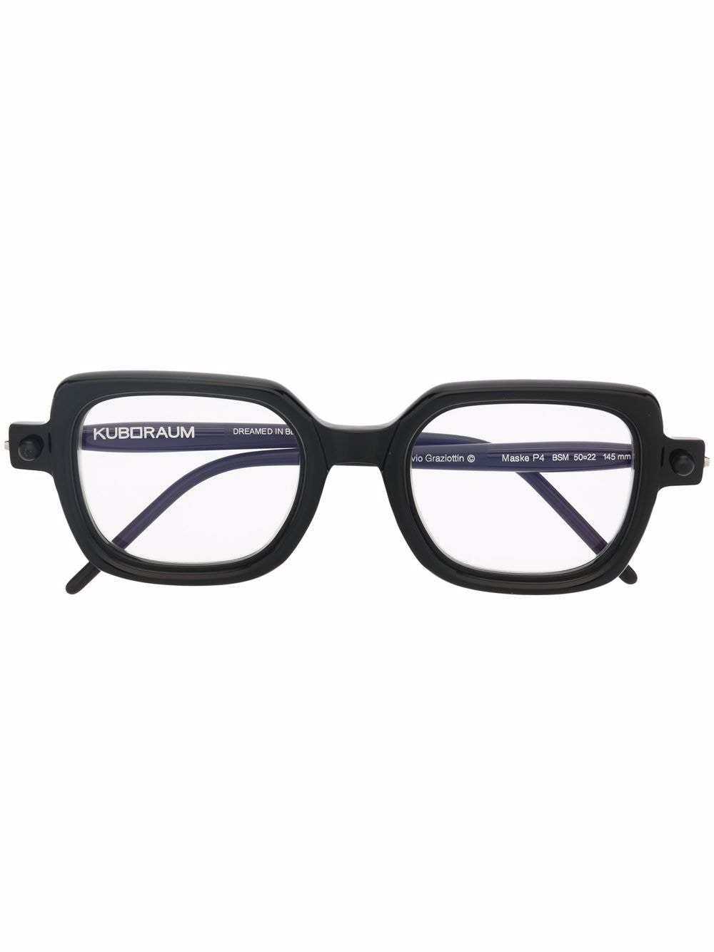 Kuboraum square-frame glasses - Black von Kuboraum