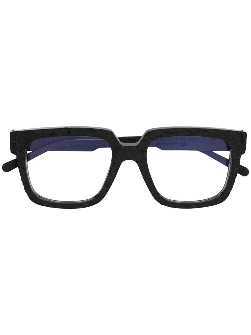 Kuboraum square-frame glasses - Black von Kuboraum