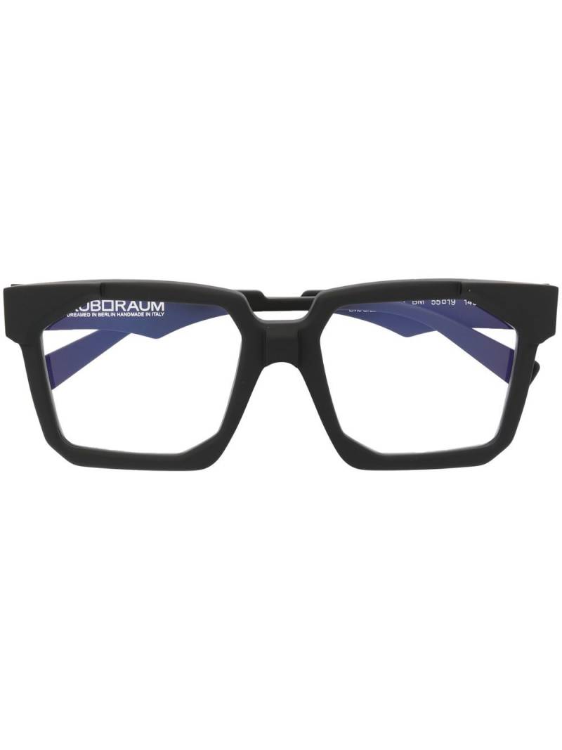 Kuboraum square-frame glasses - Black von Kuboraum