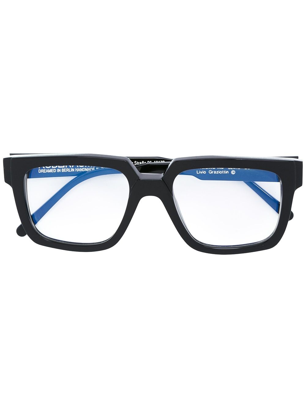 Kuboraum square frame glasses - Black von Kuboraum