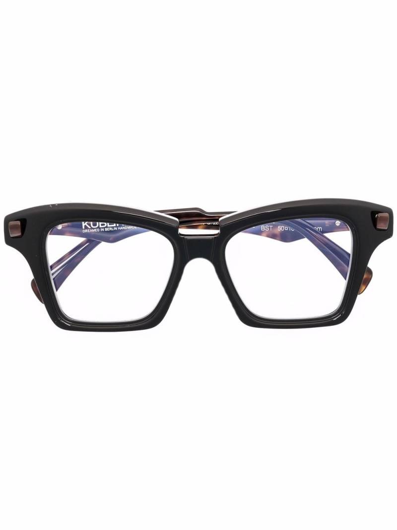 Kuboraum square-frame glasses - Black von Kuboraum