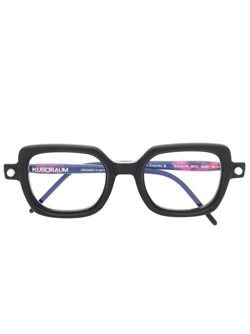 Kuboraum square-frame glasses - Black von Kuboraum