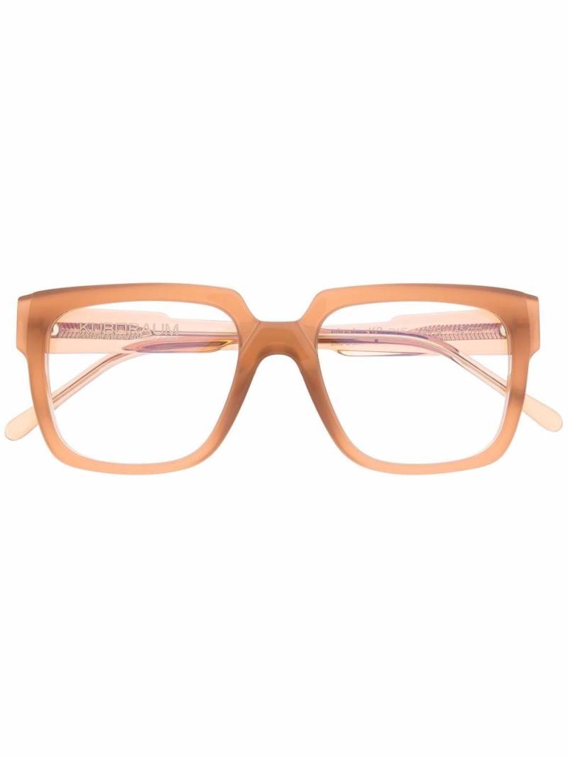 Kuboraum square frame glasses - Brown von Kuboraum