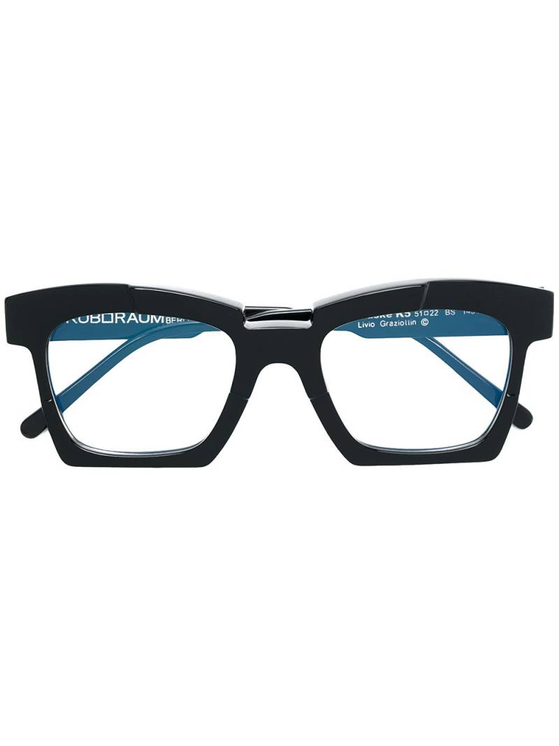 Kuboraum square glasses - Black von Kuboraum