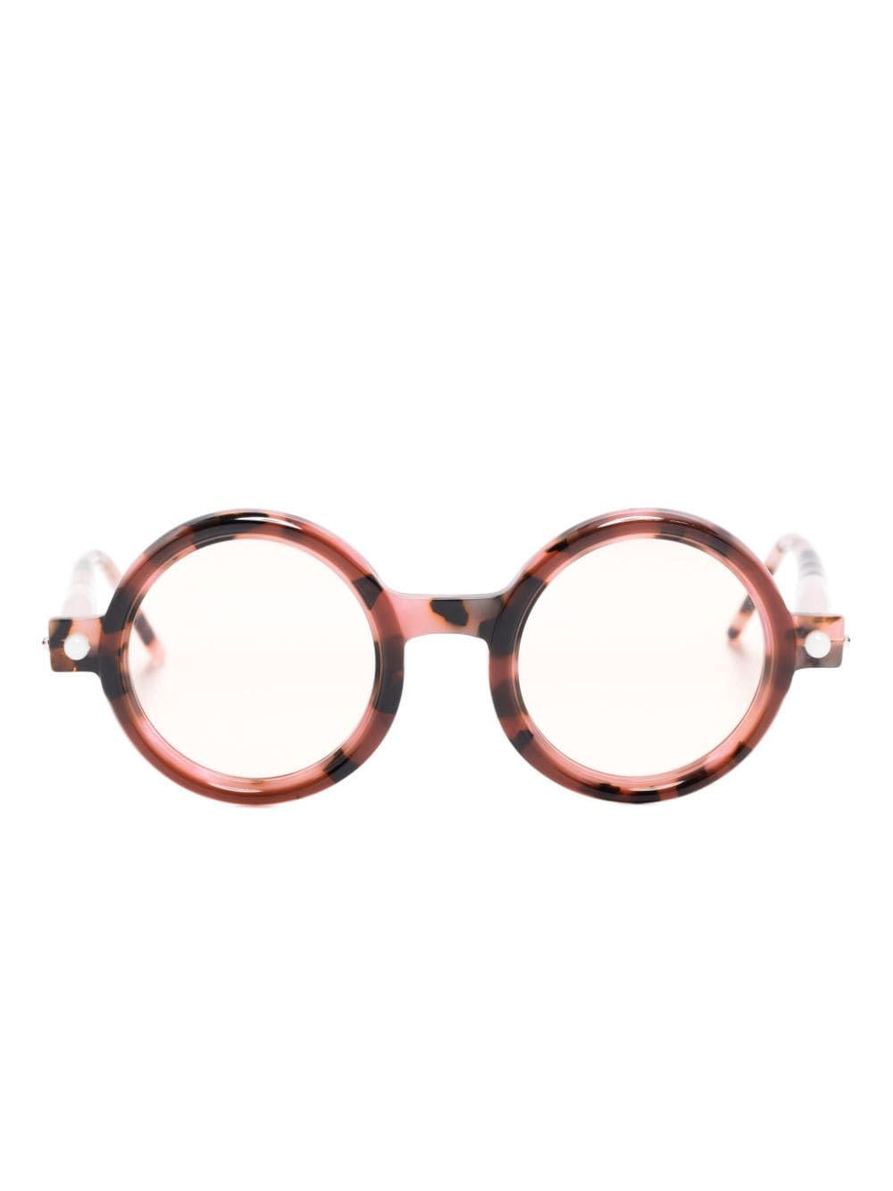 Kuboraum tortoiseshell-effect round-frame sunglasses - Pink von Kuboraum