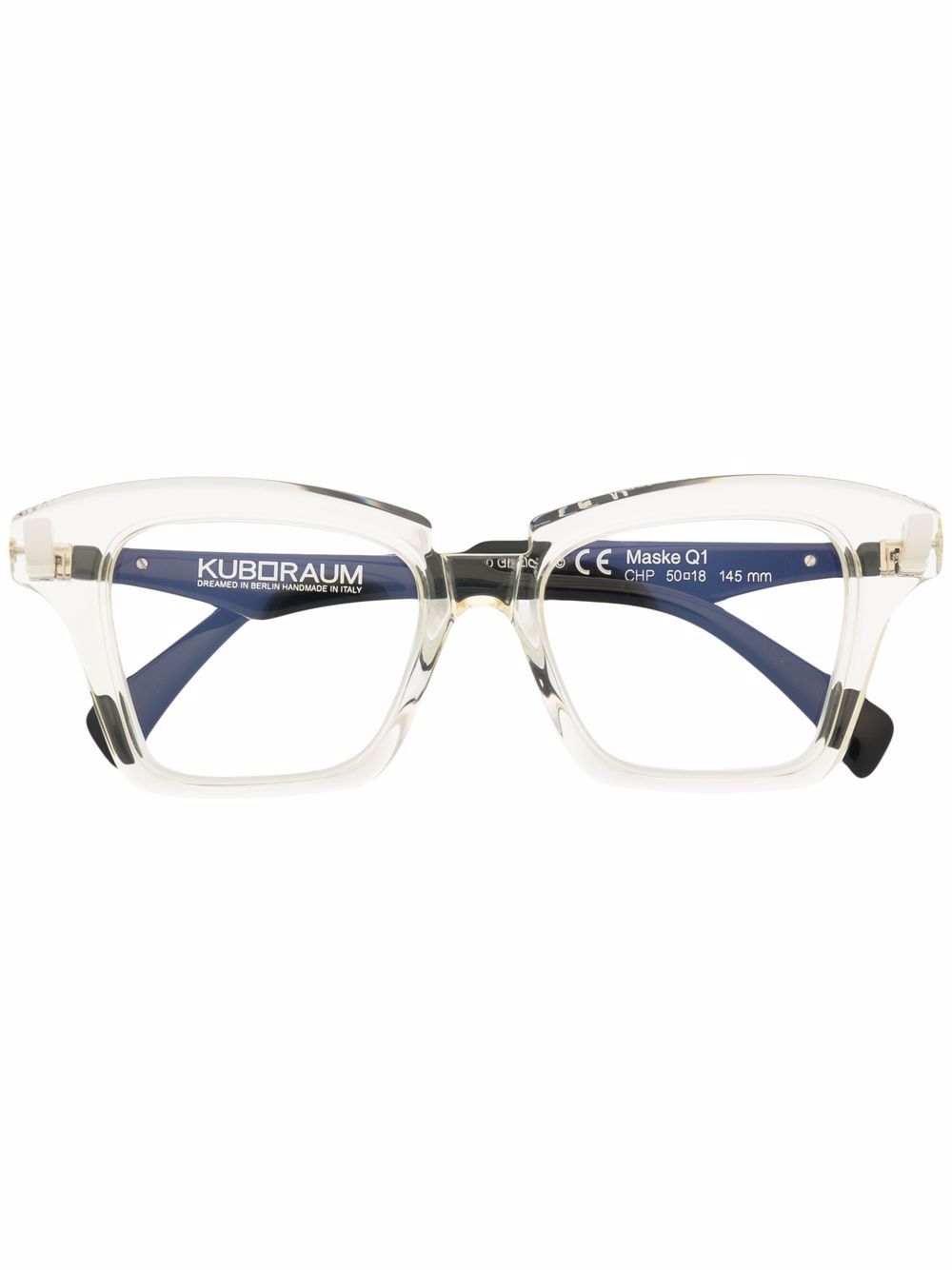 Kuboraum transparent-frame glasses - White von Kuboraum