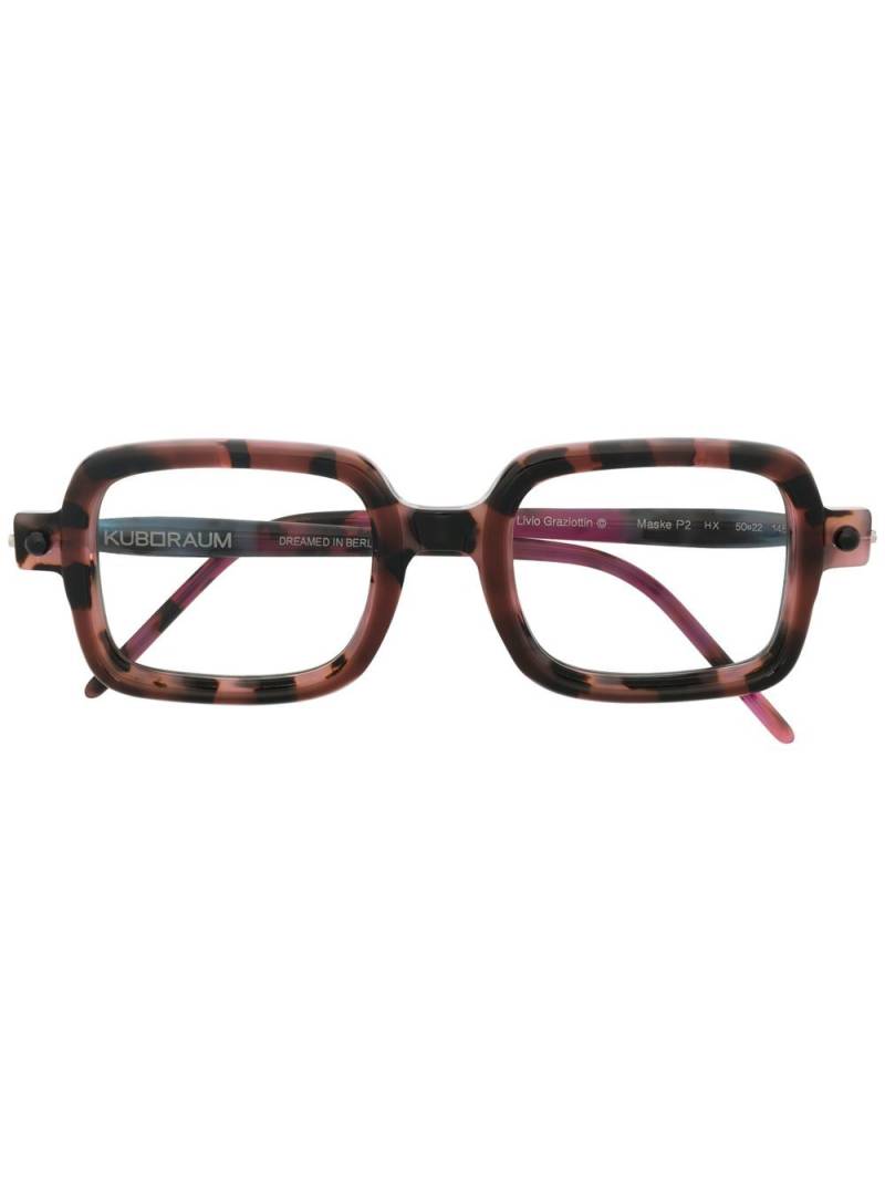 Kuboraum two-tone square-frame sunglasses - Pink von Kuboraum