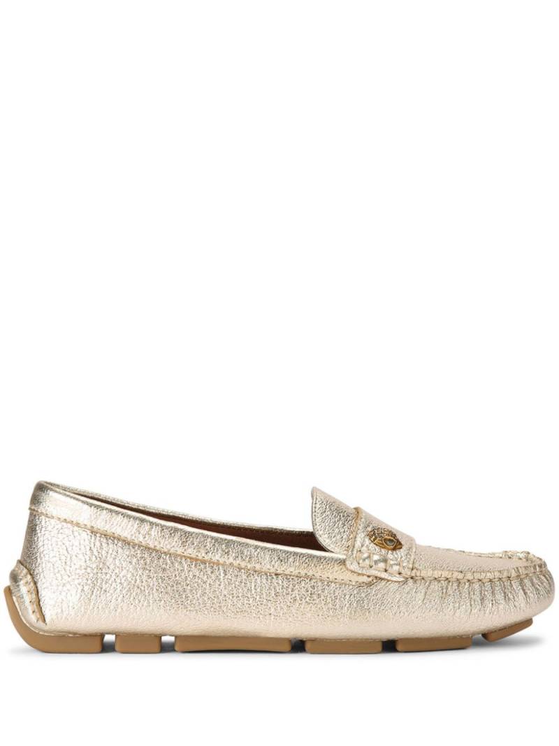 Kurt Geiger London Eagle Driver metallic loafers - Gold von Kurt Geiger London