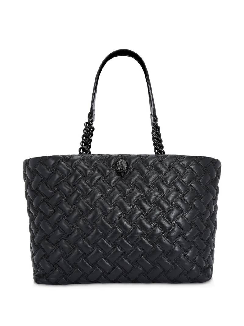 Kurt Geiger London Kensington Drench leather tote bag - Black von Kurt Geiger London