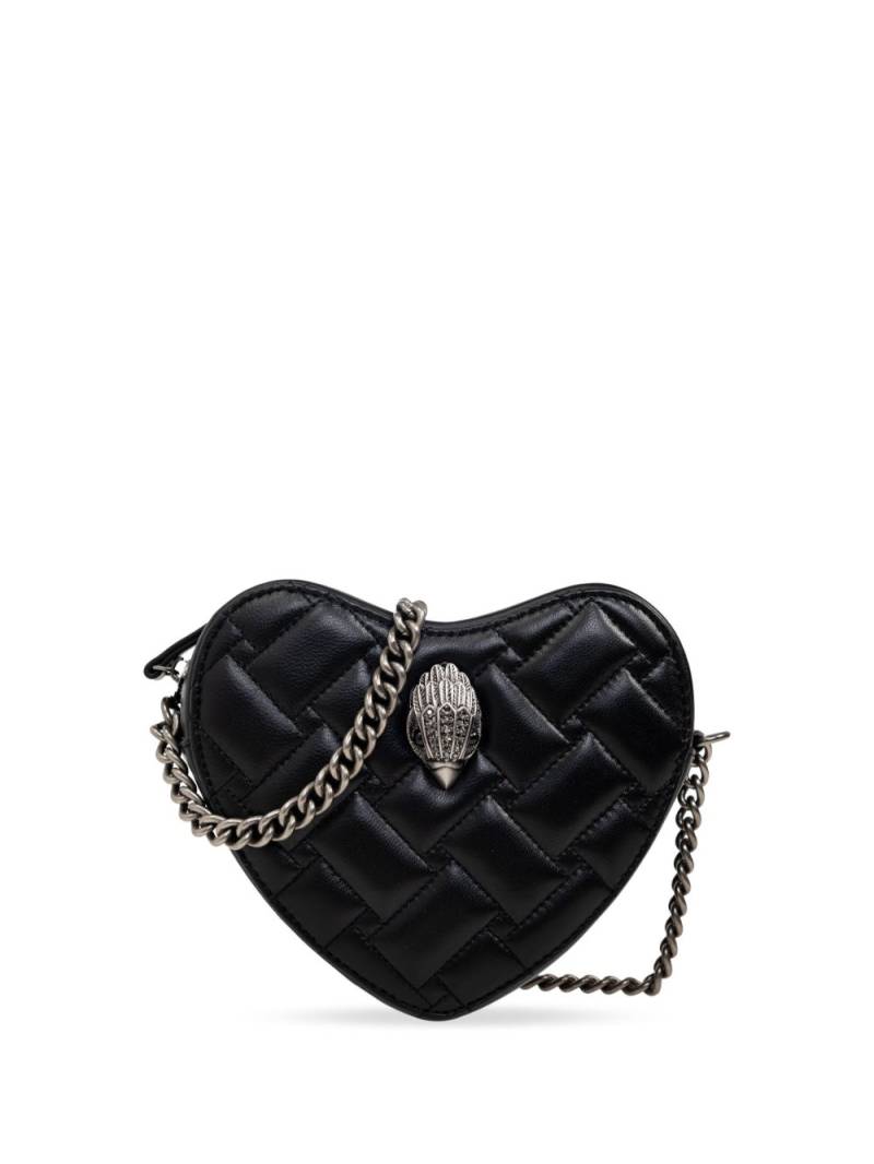 Kurt Geiger London Kensington Heart leather crossbody bag - Black von Kurt Geiger London