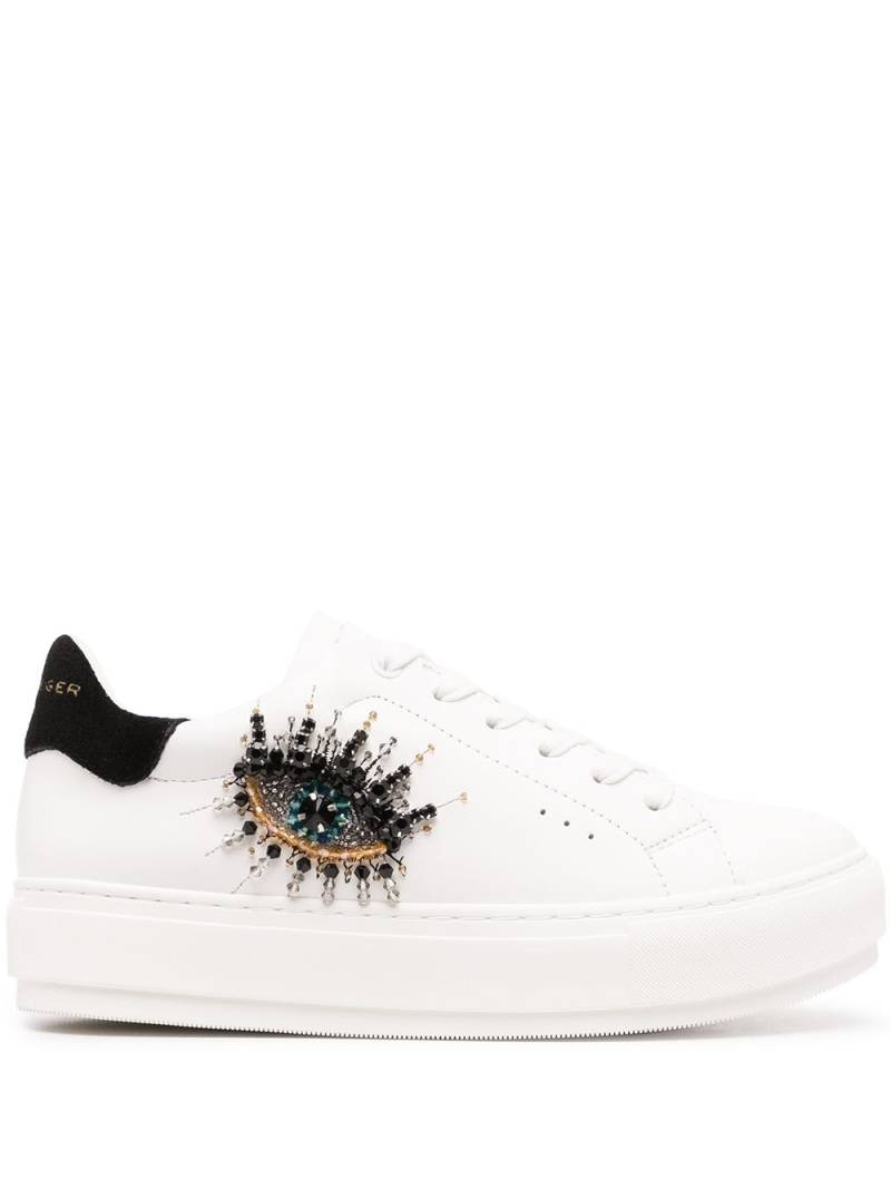 Kurt Geiger London Laney eye low-top sneakers - White von Kurt Geiger London