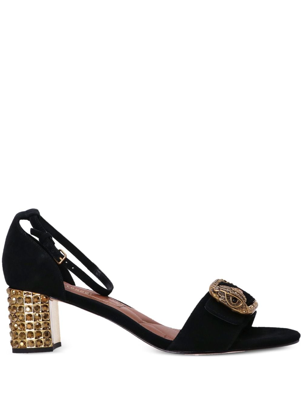 Kurt Geiger London Mayfair Court crystal-embellished sandals - Black von Kurt Geiger London