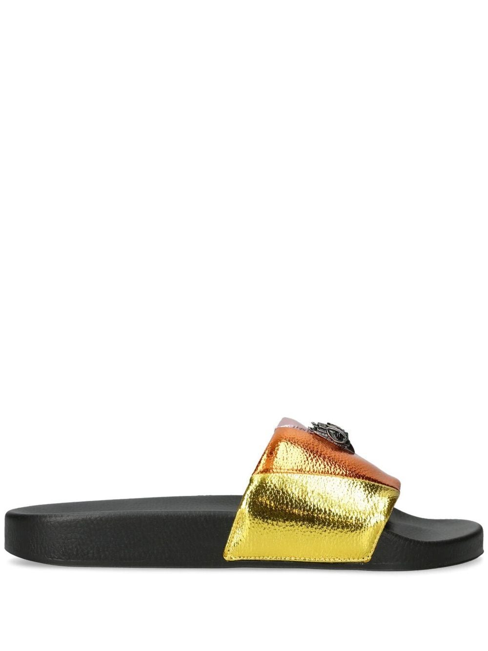 Kurt Geiger London Meena Eagle open-toe slides - Gold von Kurt Geiger London