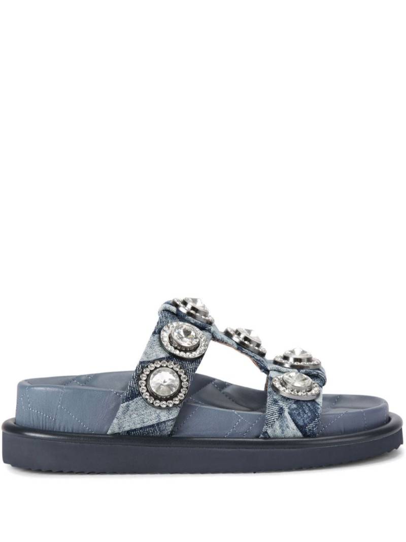 Kurt Geiger London Orson Crystal denim sandals - Blue von Kurt Geiger London