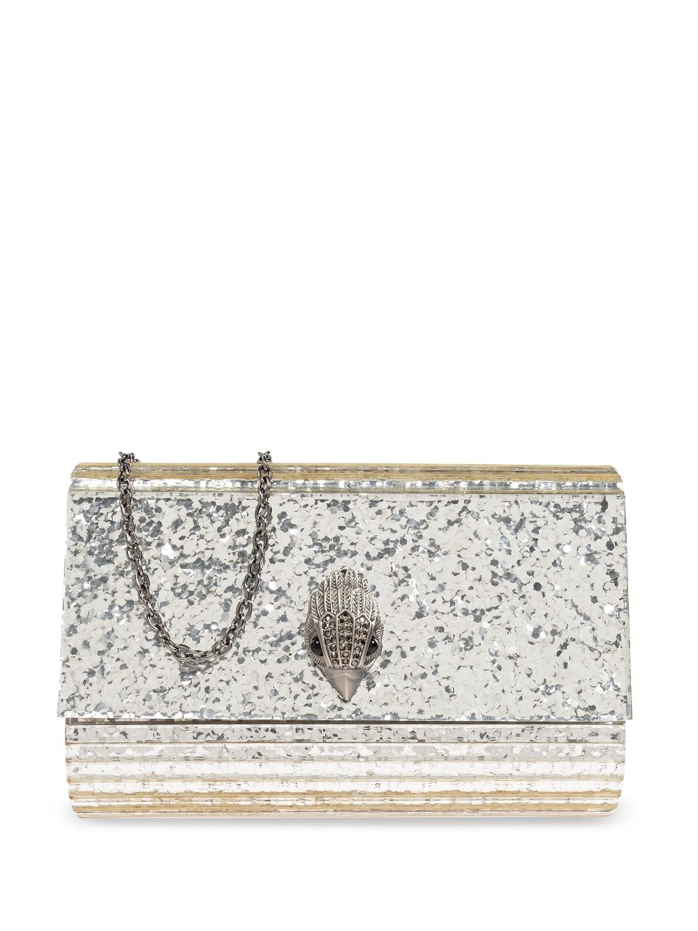 Kurt Geiger London Party Eagle drench clutch bag - Silver von Kurt Geiger London