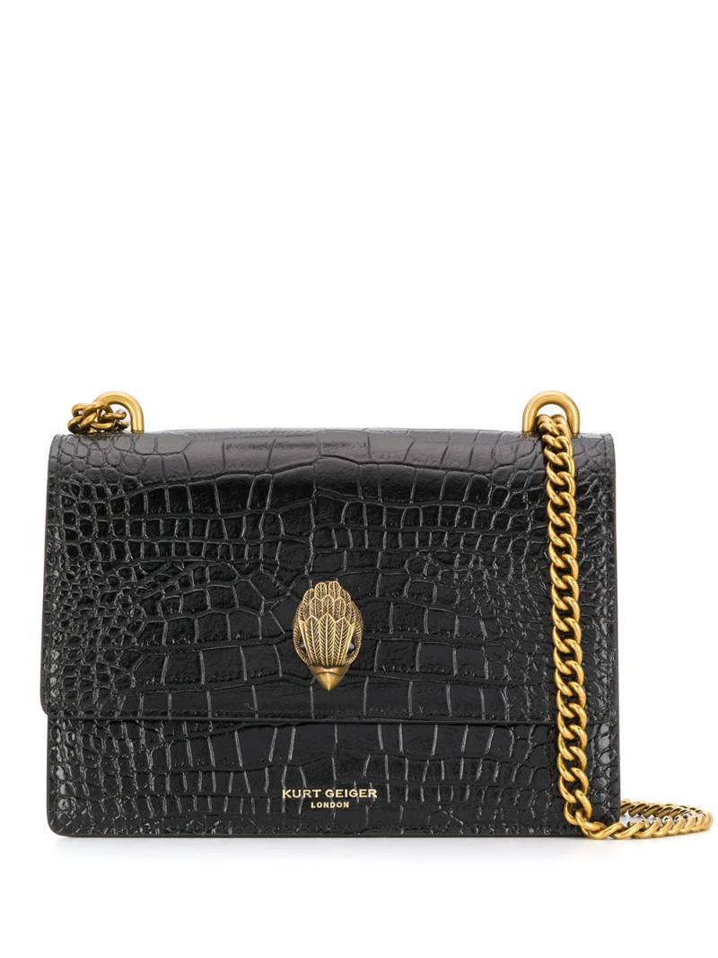 Kurt Geiger London crocodile embossed shoulder bag - Black von Kurt Geiger London