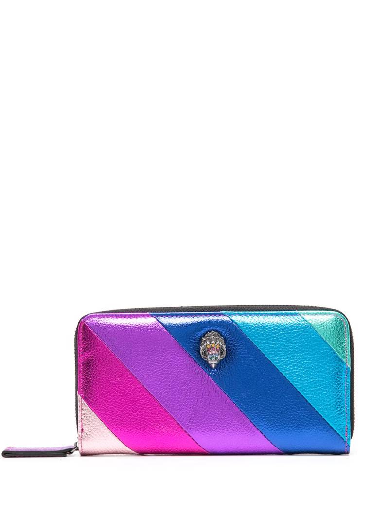 Kurt Geiger London diagonal-stripe panelled purse - Purple von Kurt Geiger London