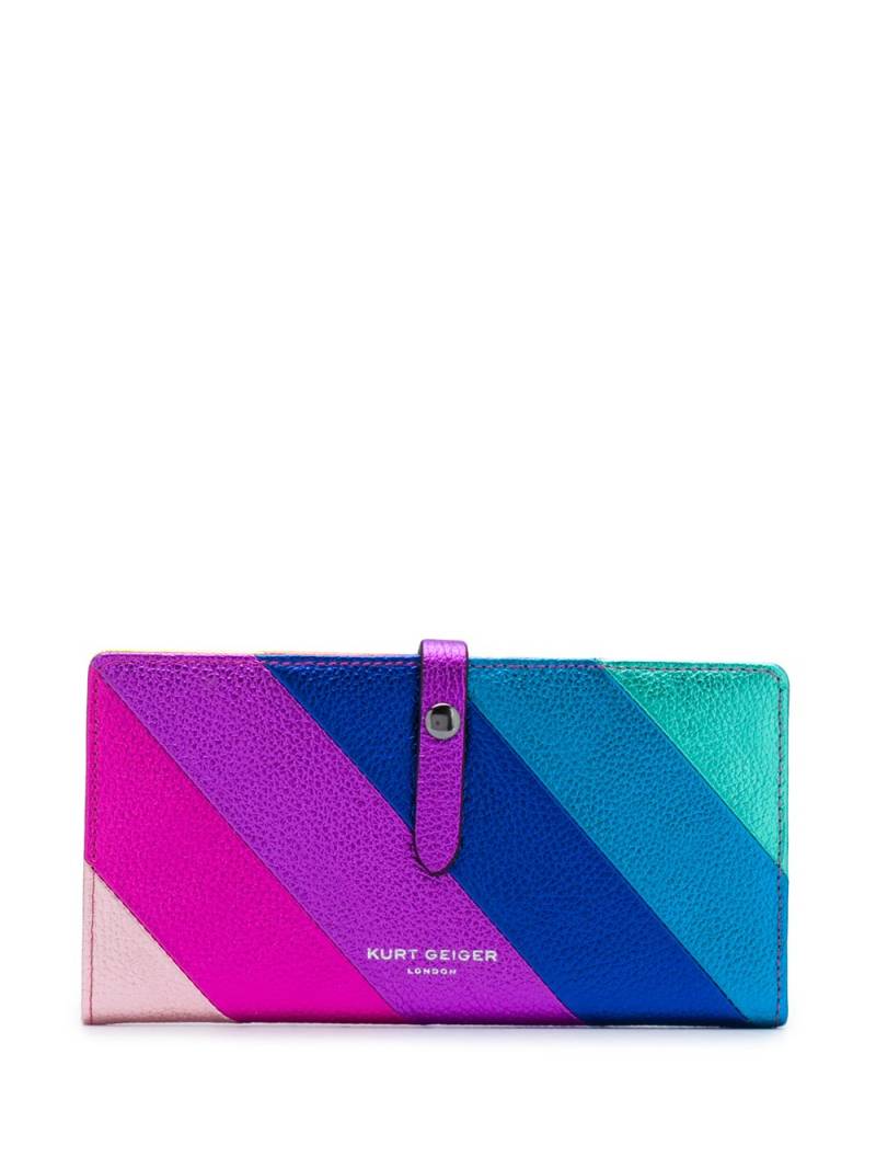 Kurt Geiger London diagonal stripes wallet - Pink von Kurt Geiger London